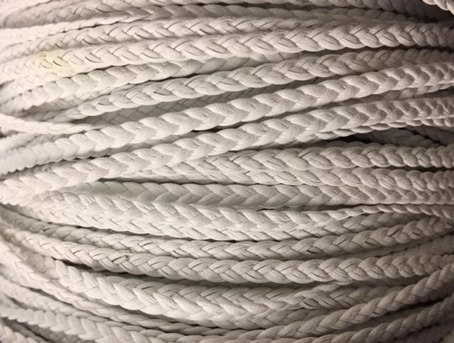 Cuir d'agneau tressé 3mm-qualité joallerie-NOUVELLES COULEURS - Blanc