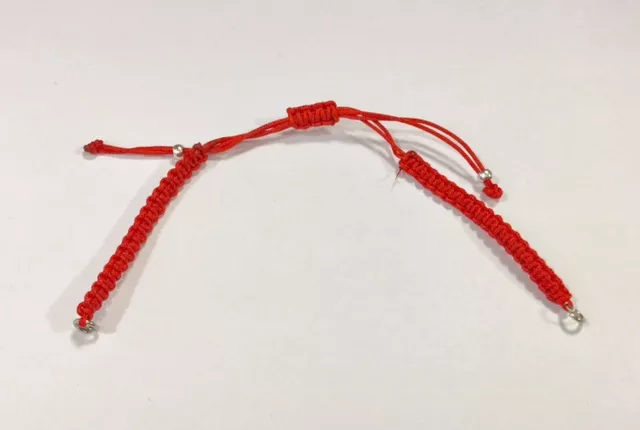 bracelet macramé prêt à l'emploi - Rouge