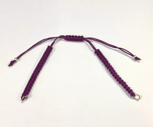 bracelet macramé prêt à l'emploi - Violet