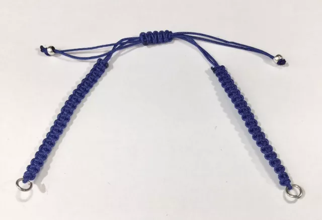 bracelet macramé prêt à l'emploi - Bleu