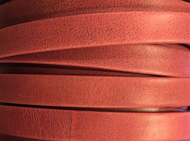 Cuir Chèvre - Plat - 10 mm - Rouge tuile