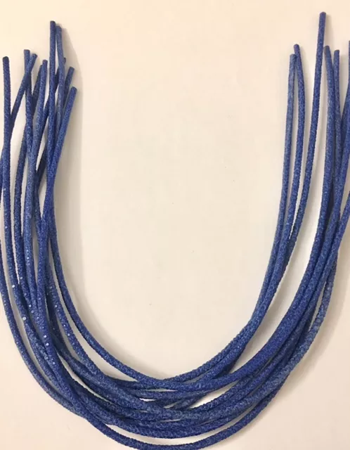 Véritable galuchat 3mm rond-pour la Joaillerie - Bleu