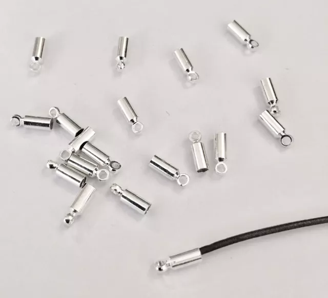 Embout laiton 2mm plaqué en France 10 microns - Argent