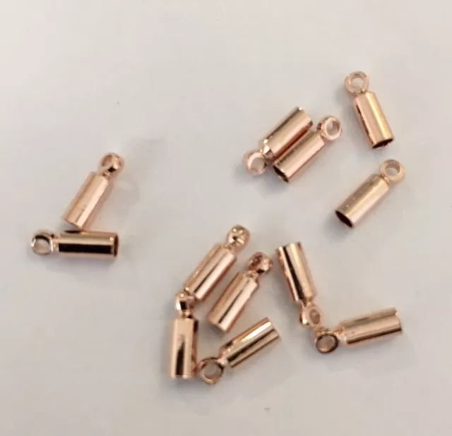 Embout laiton 2mm plaqué en France 10 microns - or rose