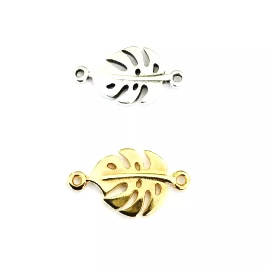 Intercalaire feuille de monstera en argent antique,or ou or rose - Or