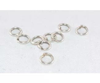 100 anneaux laiton argent antique 6mm ou bronze - Argent antique