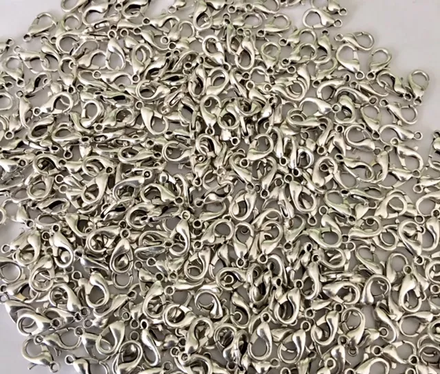 petit mousqueton 10 mm or rose, or, argent ou argent vif - Argent antique