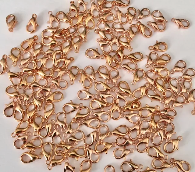 petit mousqueton 10 mm or rose, or, argent ou argent vif - or rose