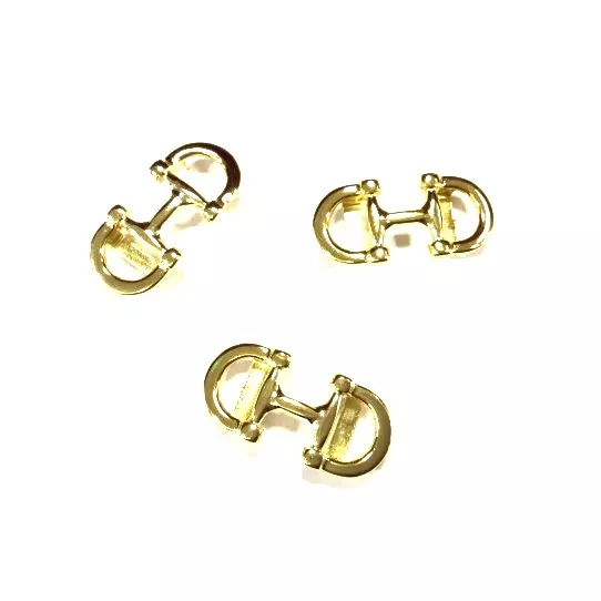  Passants mors cuir 10mm , argent vif plaqués 10 microns en France - Or