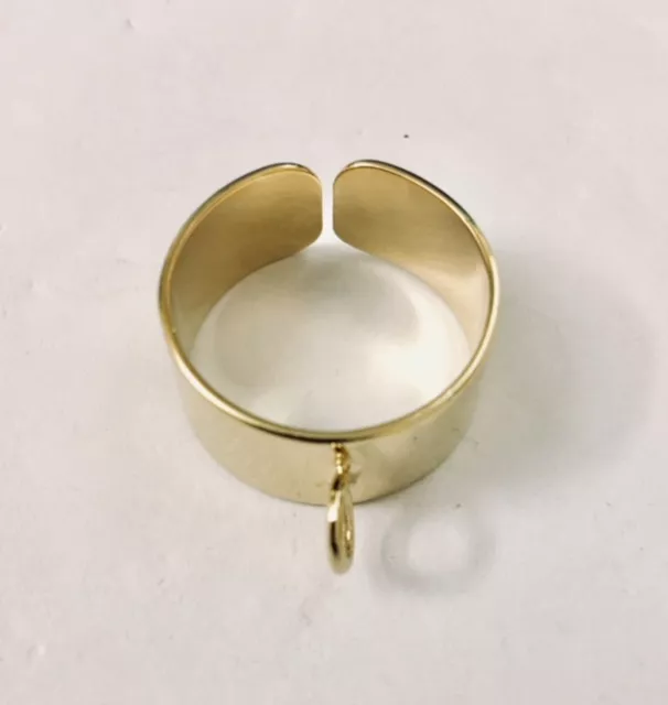  Bagues réglables ,anneau  verticale, Plaquée en FRANCE 10 microns - Or