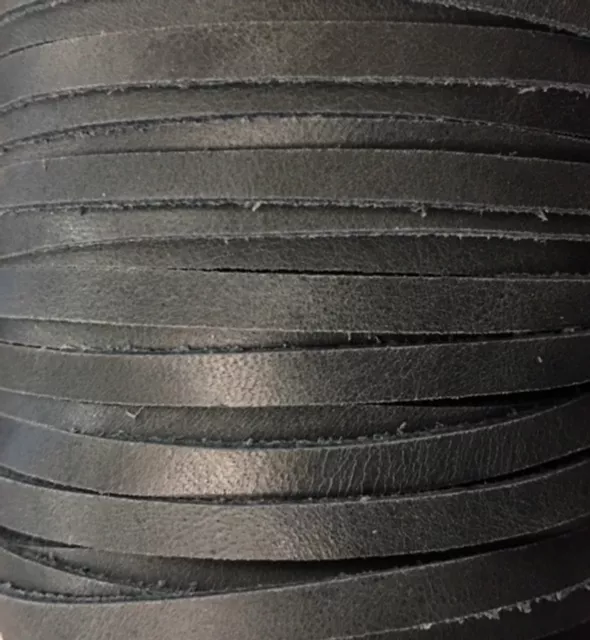 lanière 4 mm en veau non doublé pour sautoir - Gris foncé