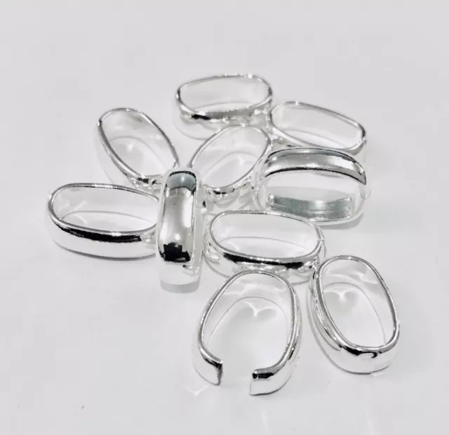 Anneaux de montage 15 x 9.95 mm largeur 4.35mm , 10 microns FR ARGENT OU OR 1MICRON - Argent