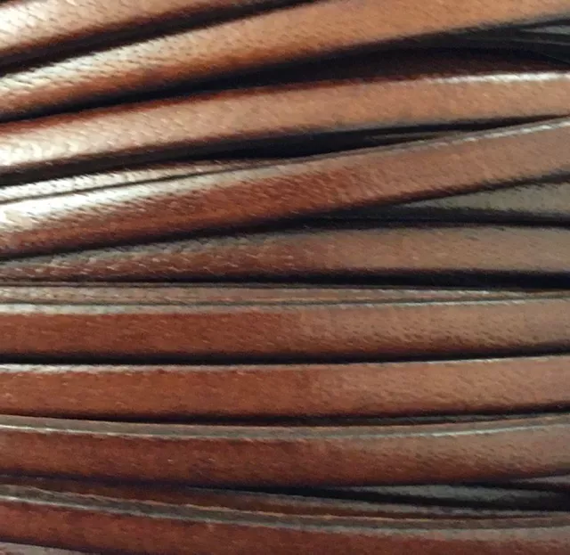 CUIR DE VEAU 5MM ITALIEN - nouvelles couleurs  - Marron foncé