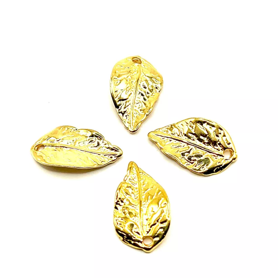 Pendant feuilles - Argent antique Or