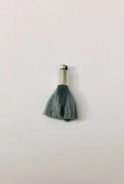 5Pompons avec embout laiton plaqué argent antique-20MM-15 couleurs - Gris