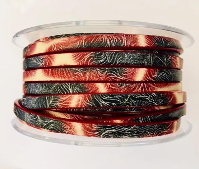 cuir de veau imprimé  - Bordeaux