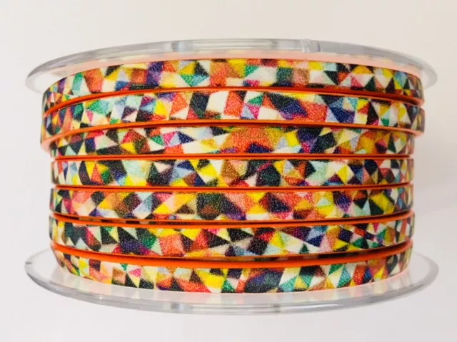 cuir de veau imprimé  - Orange