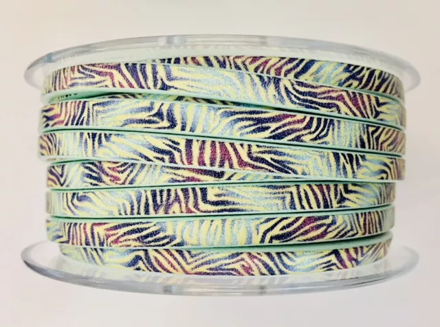 cuir de veau imprimé  - vert eau très clair