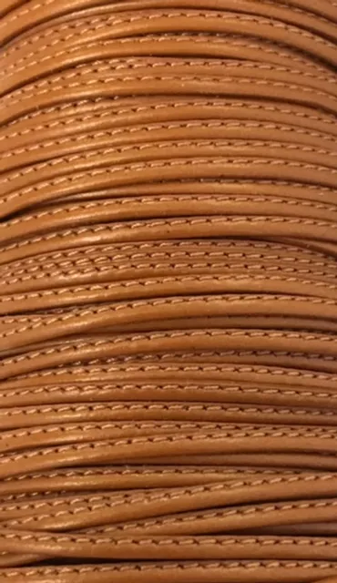 L599 Cuir cousu 1.5mm-43 COULEURS - Camel