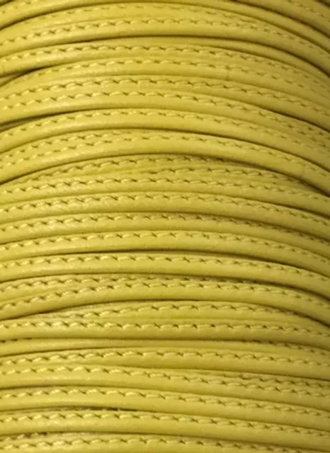 L599 Cuir cousu 1.5mm-43 COULEURS - anis