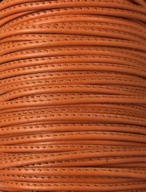 L599 Cuir cousu 1.5mm-43 COULEURS - Ambre