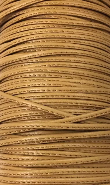 L599 Cuir cousu 1.5mm-43 COULEURS - Beige foncé