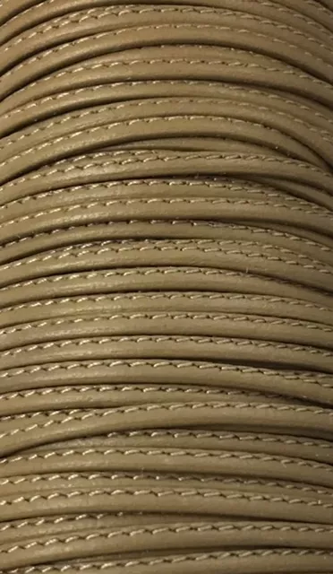 L599 Cuir cousu 1.5mm-43 COULEURS - Kaki