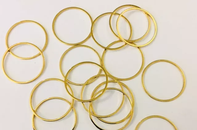 Cercle en laiton, 20mm plaqué 10 microns en France - Or