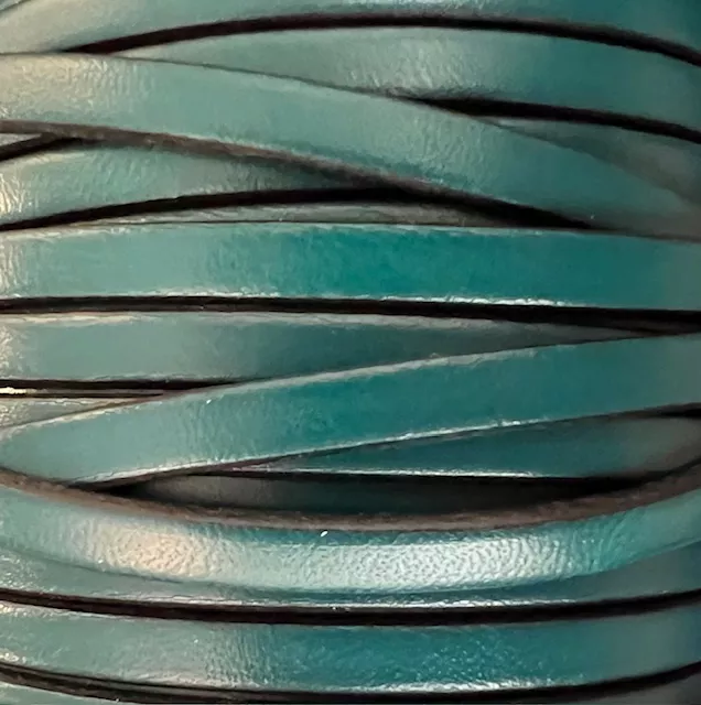 Cuir de veau 5mm-nouvelles couleurs - bleu canard