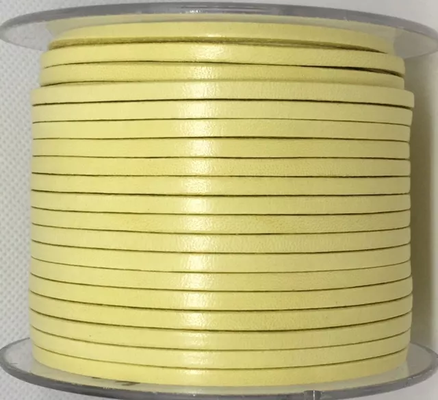 Cuir de veau 3mm Candy sans bordures noires-nouvelles couleurs - jaune citron