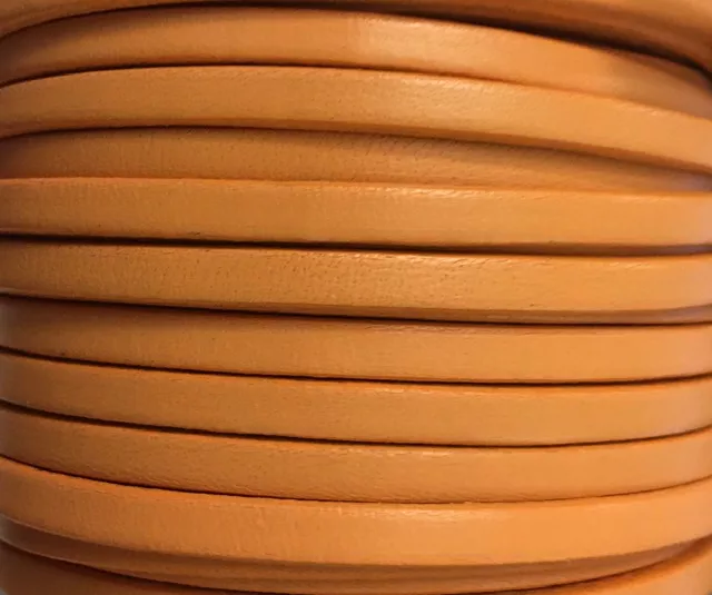 Cuir de veau 5mm Candy sans bordures noires - abricot