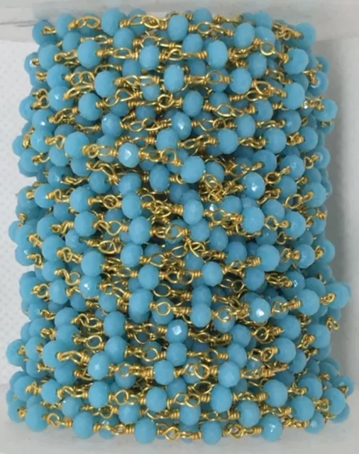 Chaînes  facettes Doré-TENDANCE HIVER 2019-PLUSIEURS COULEURS - Turquoise