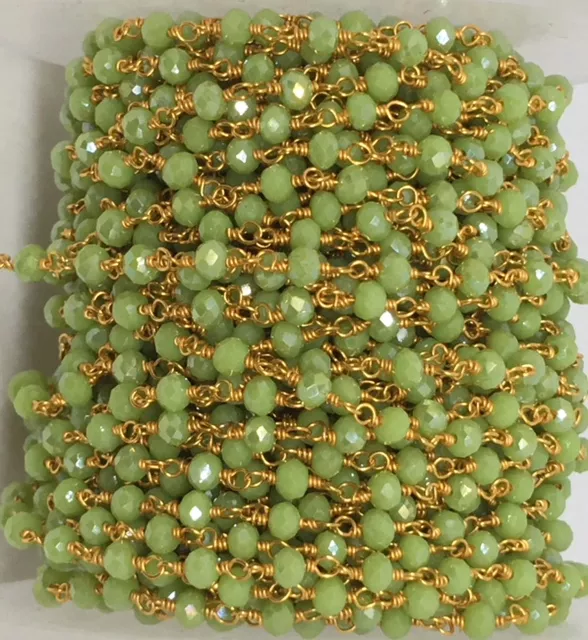 Chaînes  facettes Doré-TENDANCE HIVER 2019-PLUSIEURS COULEURS - Vert anis