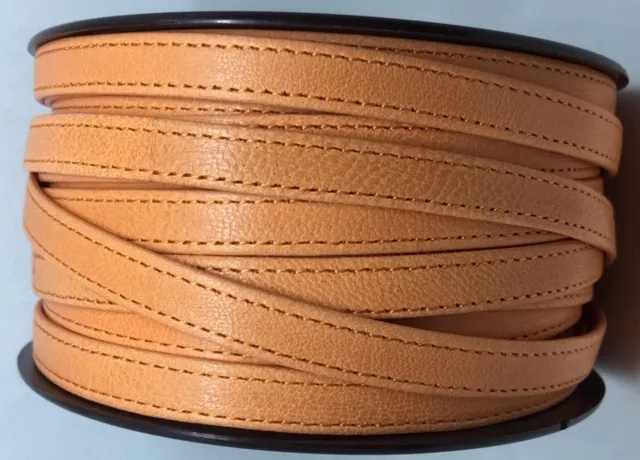 Cuir d'agneau plongé 10 mm double coutures-nouvelles couleurs - Orange