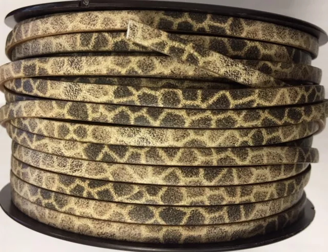 Cuir de Veau imprimé 5mm motif animaux - girafe