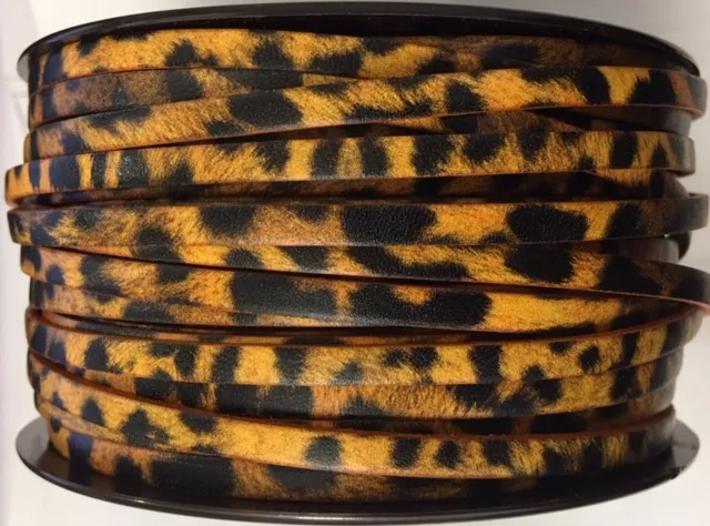 Cuir de Veau imprimé 5mm motif animaux - panthère