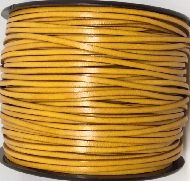 Cuir de veau 2mm plat-nouvelles couleurs - moutarde
