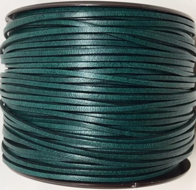 Cuir de veau 2mm plat-nouvelles couleurs - bleu canard