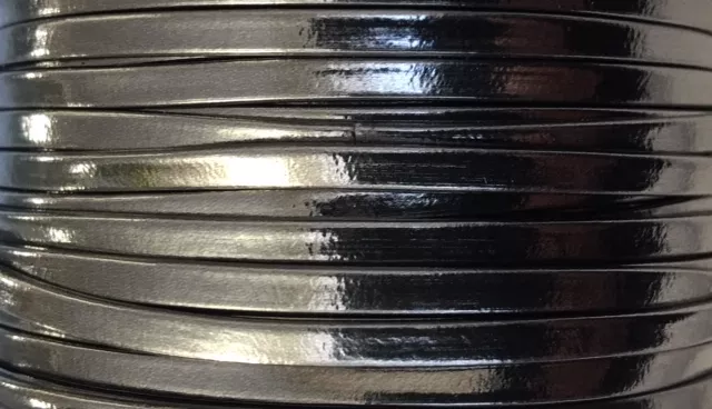 Cuir de chèvre 3mm doublé-NOUVELLES COULEURS - argent antique specchio