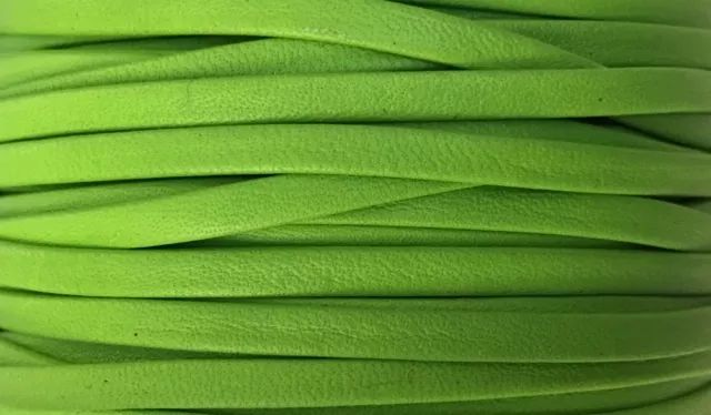 Cuir de chèvre 3mm doublé-NOUVELLES COULEURS - vert clair