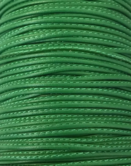 L599 Cuir cousu 1.5mm-43 COULEURS - Vert