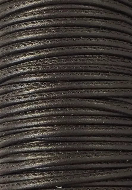 L599 Cuir cousu 1.5mm-43 COULEURS - Anthracite