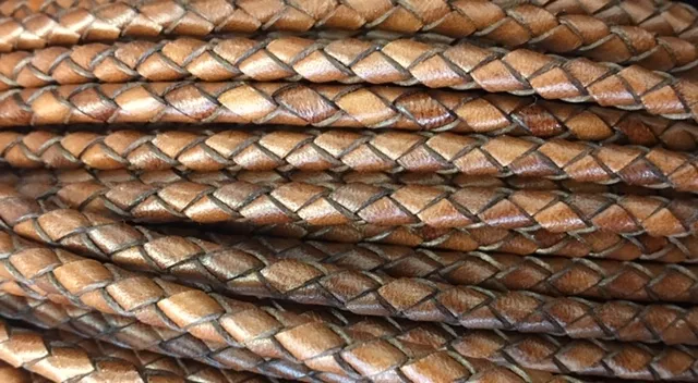 Tressée scoubidou 5mm - Marron