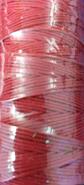 fils polyester pour macramé etc... - Rouge