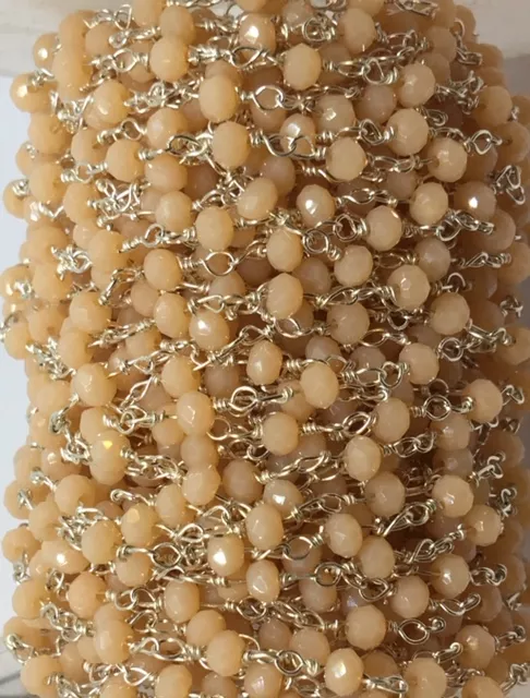 Chaine facette argenté - nude