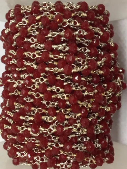 Chaine facette argenté - Bordeaux