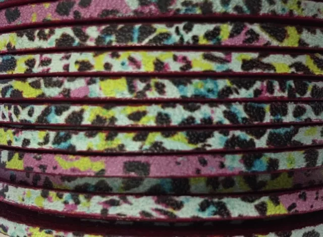 cuir de veau 3mm imprimé, NOUVEAUX MODELES  - Vert d'eau