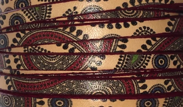 Imprimé veau 5mm - Bordeaux foncé