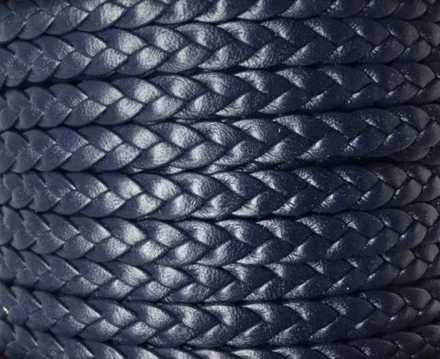 Tressé chevre double face 3x3 - Bleu marine