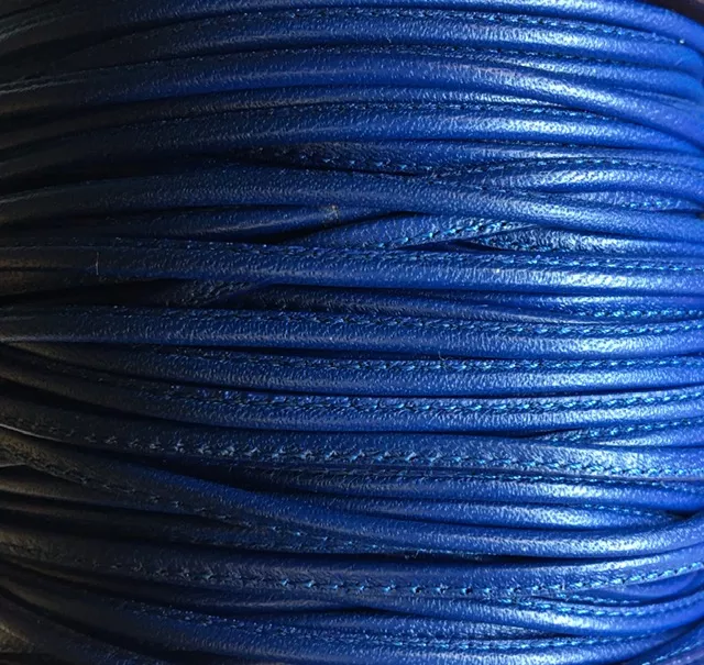 Cuir de chèvre cousu 2.70mm,NOUVELLES COULEURS,29 couleurs - Bleu